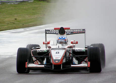 Danske Kasper Andersen mestrede de van(d)skelige forhold flot, og kvalificerede sig på 4. pladsen i regnvejret - og dagen efter vandt han race 1.
(Foto: Motorsporten.dk)